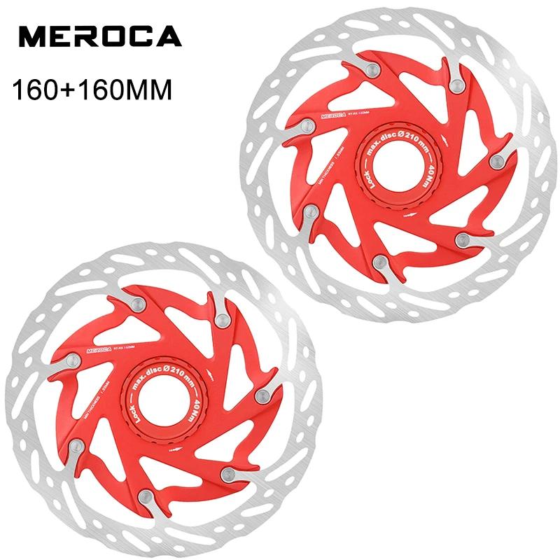 MEROCA XR Велосипедный Тормозной Ротор 140ММ 160ММ Велосипедный Ротор Centerlock Теплоотвод Плавающие Роторы Велосипедные Компоненты