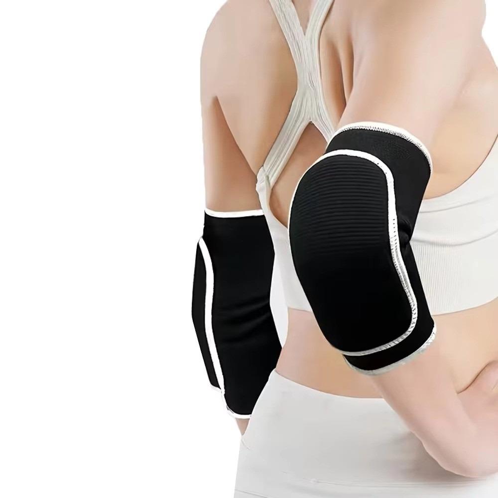1 Pair Thick Sponge Elbow Brace Support Elastic Arm Sleeve Protector for Men and Women