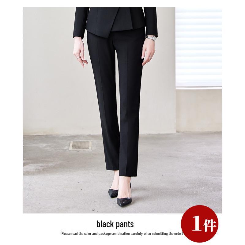 Профессиональный женский осенний костюмный набор - Формальная рабочая одежда для менеджера ресепшена отеля с пиджаком с длинными рукавами и брюками