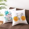 Flower and Grass Bicycle Pillow Cover for Home Ins Nordic Pillow Photo Small Fresh Cushion