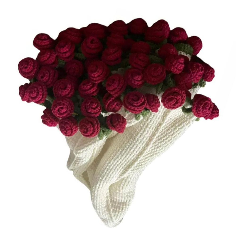 Одеяло с букетом роз своими руками, вязанное крючком, материал для одеяла, набор для вязания крючком для мам в подарок