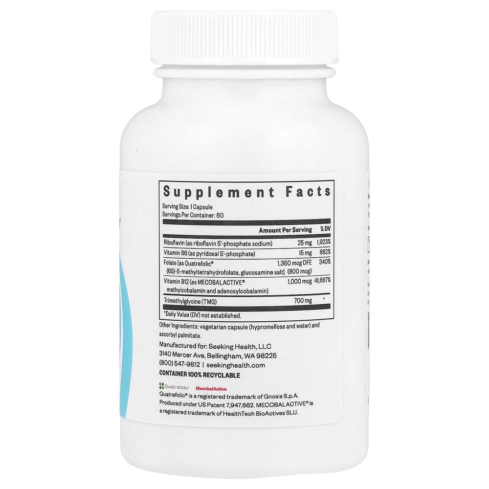 Seeking Health Homocysteine Nutrients Veggie Capsules, 60 Count