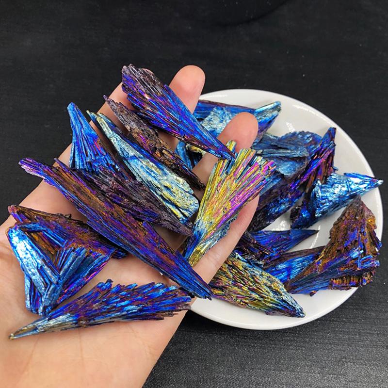 Stones And Crystal Black Tourmaline Natural Blue Colors and Minerals Titanium