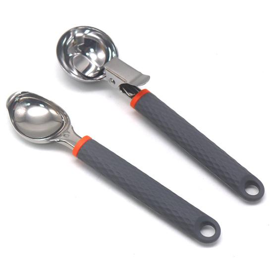 Ice Cream Scoop with Trigger Steel Non-Stick Ice Cream Scooper Stainless Easy To Clean