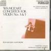 CD WOLFGANG AMADEUS MOZART : JEAN-JACQ - Concertos For Violin Nos. 3 & 5 33C377504 Denon 1985 Japan Classical Used