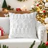 Christmas Tree Christmas Throw Pillow Cover 3D Reindeer Plush Pillow Cover  Home Decoration