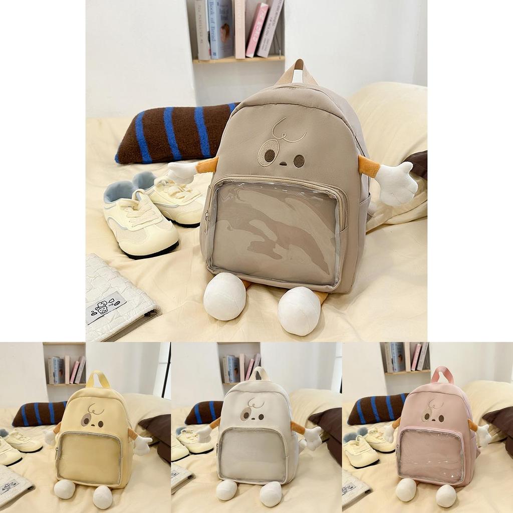Japaninspired Cute Clear Backpack With Durable Nylon And Large Storage For School