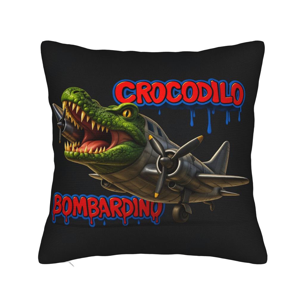 Pillow Case Italian Brainrot Meme Print Pillow Cover For Office Car Home Decor Retro Trendy Pillowcases