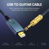 USB Guitar Cable Electric Guitar Accessories Guitar Audio Connector Cord Adapter 6.35mm Guitar Cable Interface