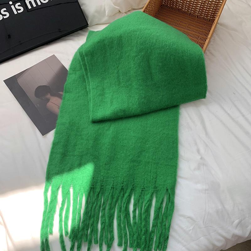 Knitted Scarf Thickened Warm Scarf Women's Winter High-end Warm Scarf Scarf Shawl