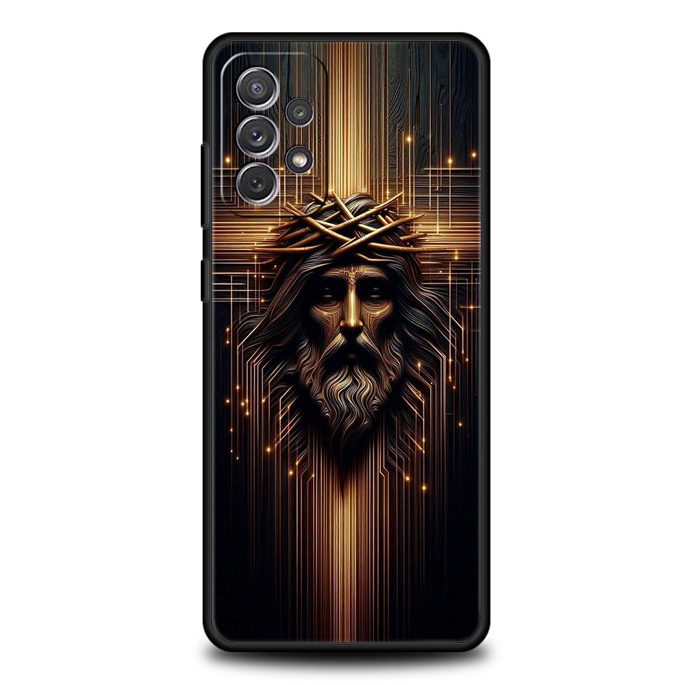 Phone Case for Samsung Galaxy A55 A53 A52 A52S A51 A41 A35 A32 A25 A23 A15 A13 A71 A72 5G Soft TPU Cross Pattern Element Design