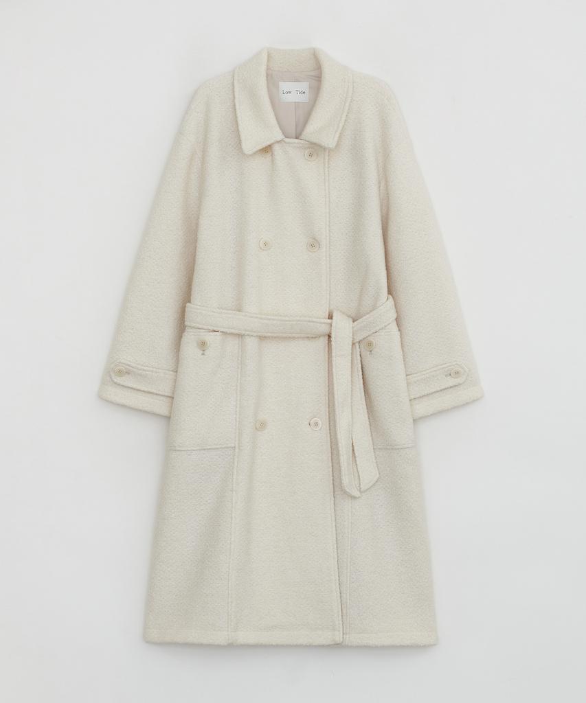 Low Tide Wool Boucle Coat [Ivory]