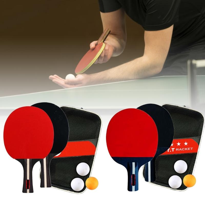 Pingpong Training Bat Rubber Racket Table Tennis Handle for Improving Table Tennis Pingpong Bat Table Tennis Paddle Set