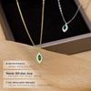 Ожерелье Banyan Tree S925 Silver Emerald Horus Eye - 14K Gold Plated Retro Clavicle Chain для женщин
