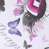 Vinyl Wall Stickers PVC Flying Butterfly DIY Wall Art Mural Eyelash Eyes  Living Room Decoration