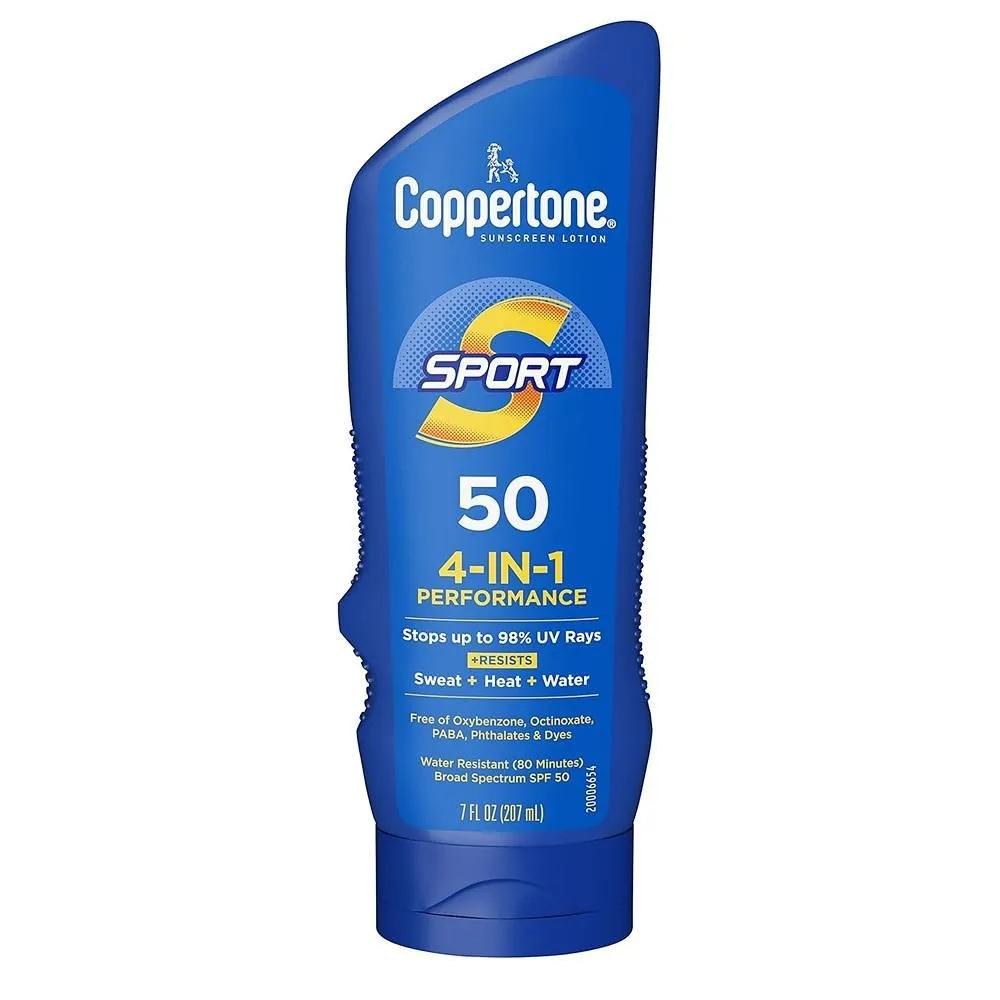 Солнцезащитный лосьон Coppertone SPORT 207 мл, 1 упаковка, Четыре в одном, Эффективность, Coppertone SPORT, Солнцезащитный лосьон, BRHODE, Широкий спектр