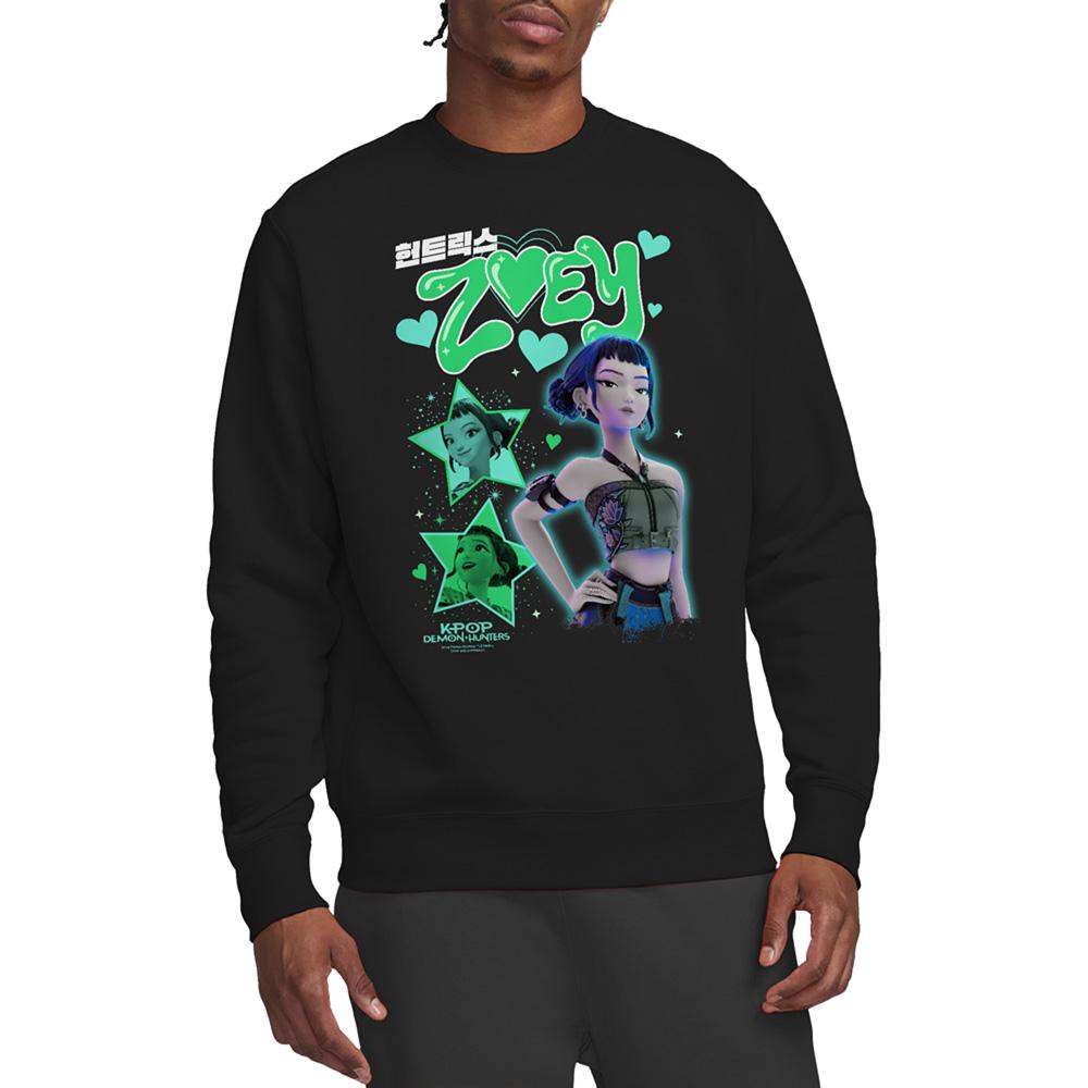 K-Pop Demon Hunters Unisex Adult Huntrix Zoey K-Pop Star Sweatshirt