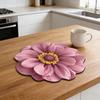 Коврик для сушки посуды Реалистичные цветочные дизайны Диатомовая земля Быстросохнущий коврик Абсорбирующий Теплоизолирующий коврик для кухонной столешницы Обеденного стола