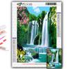 Cross Stitch Kit DIY Diamond Embroidery Scenic Waterfall  Diamond Painting Home Decor