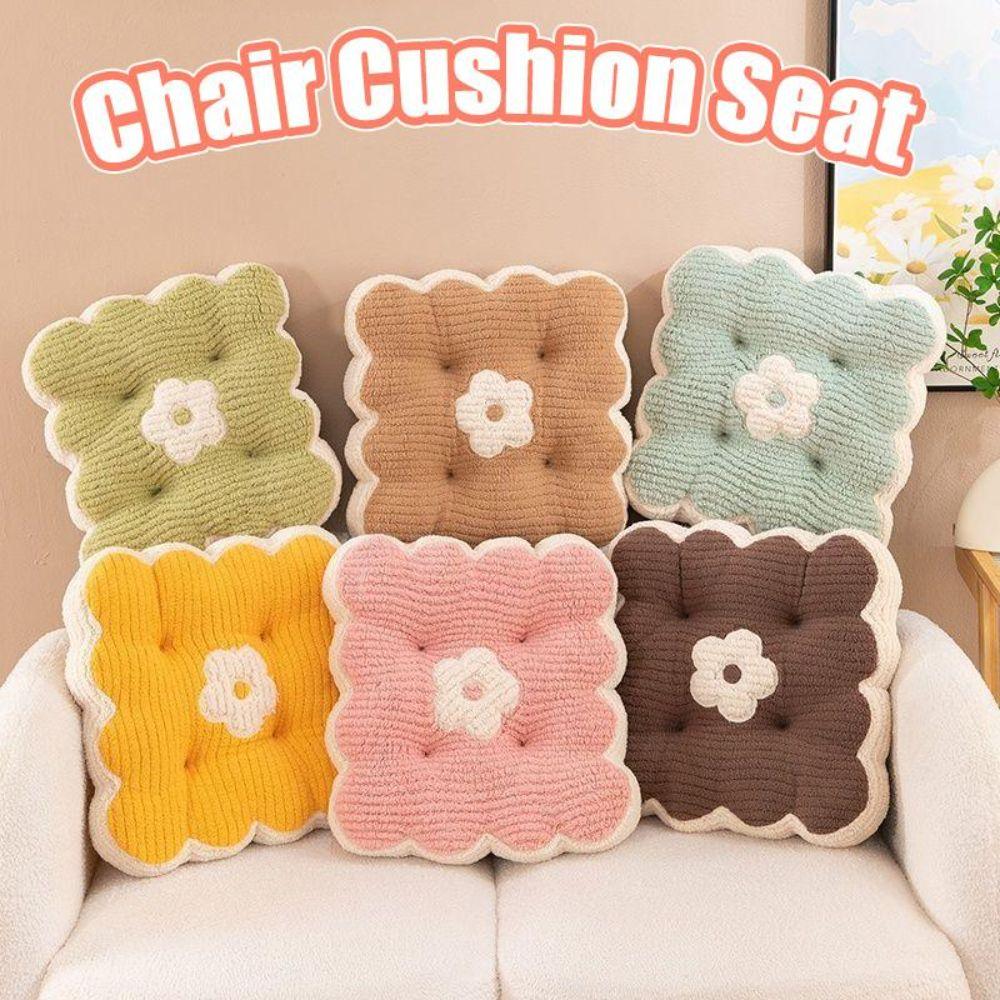 Soft Cotton Seat Cushion 40*40cm Chair Seat Cushion Square Office Chair Pad for Home Office Sofa