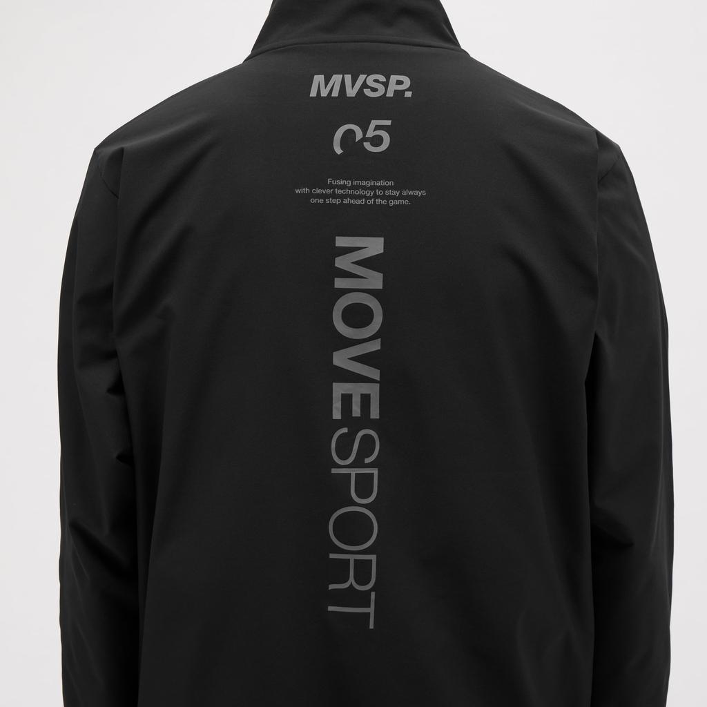 Move Sports Cross Descente Эластичная тканая куртка-стойка Мягкая на ощупь и удобная для тренировок, бега, ходьбы, мужская, двойного плетения, BK00