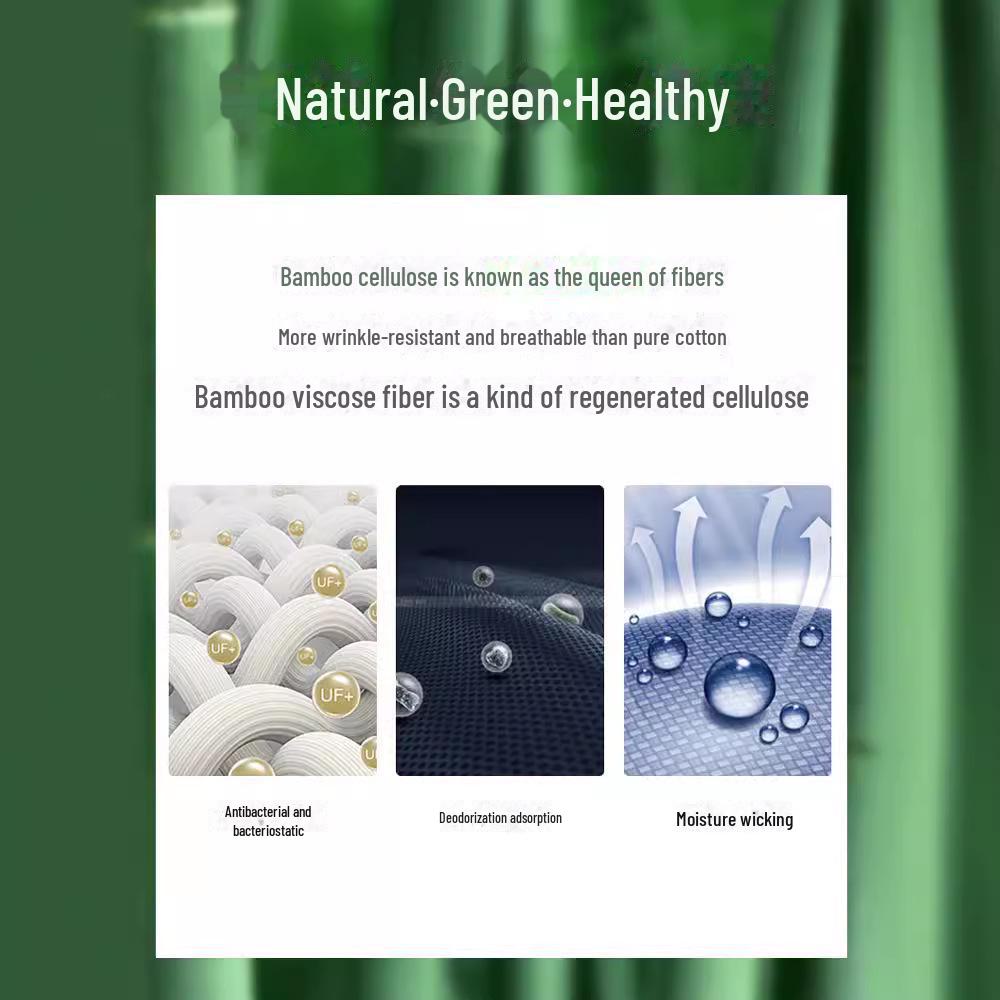 Мужская рубашка больших размеров с длинным рукавом из бамбукового волокна — дышащая и драпированная, для весны и осени