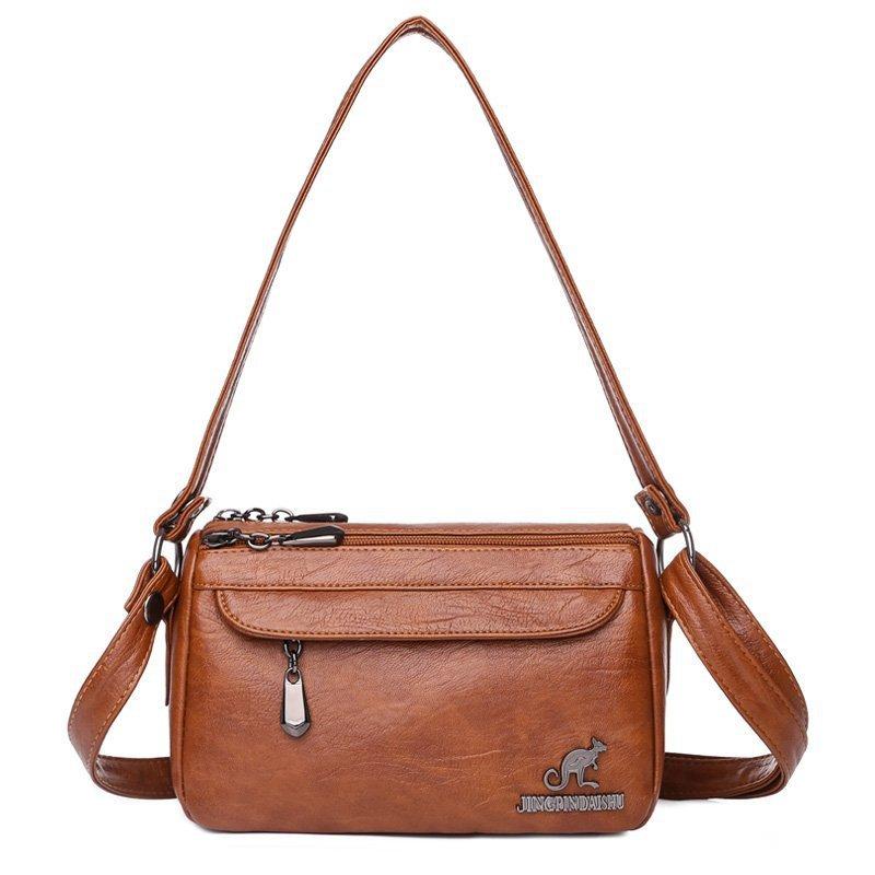 Женская сумка-мессенджер, новая сумка через плечо из мягкой искусственной кожи, простая однотонная сумка через плечо, модная повседневная сумка для мам