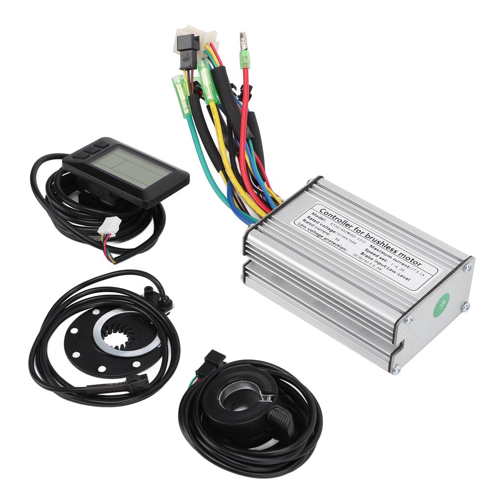 Electric Bicycle 17A Controller with KTLCD7U Display Panel Sensor Throttle for 350W Motor