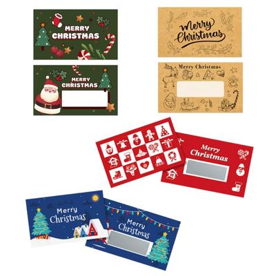 30 шт. многоразовых скретч-карт для рождественской вечеринки, купоны на подарки ручной работы для дня рождения, свадьбы, рождественского празднования