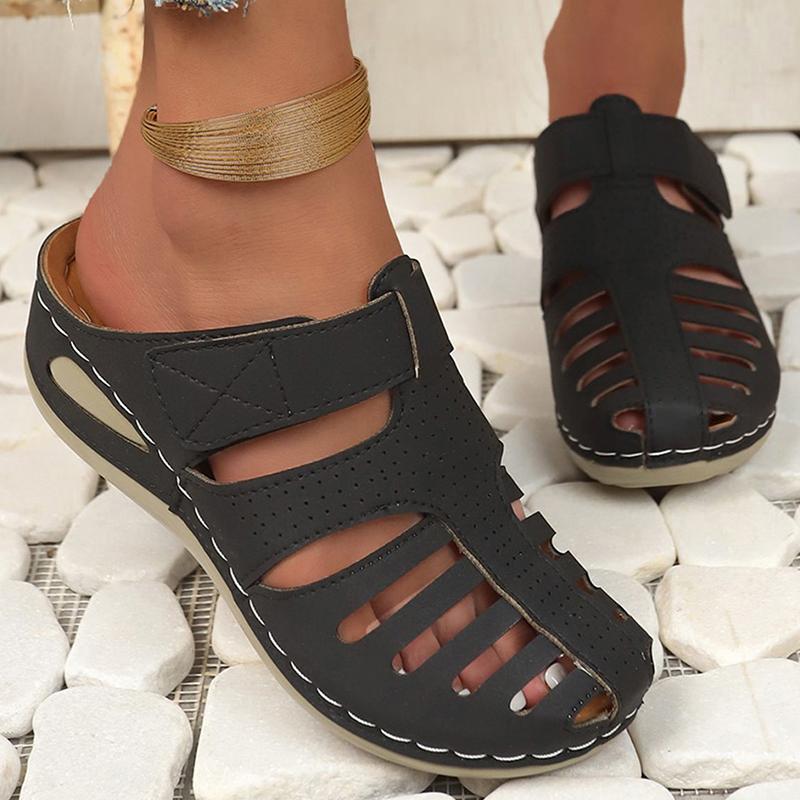 Модные женские босоножки на каблуках, босоножки на лето, женская обувь на танкетке, летняя обувь 2024 года, тапочки на танкетке, Zapatos Mujer