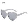 Солнцезащитные очки ярких цветов в форме сердца для вечеринок, пляжные солнцезащитные очки в форме любви для женщин