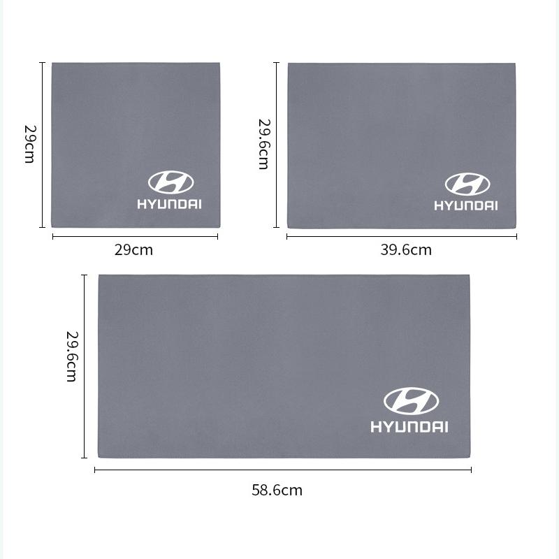 Car wash towel Emblem Accessory For Hyundai Genesis N-LINE I10 I20 I30 I40 IX20 IX35 Kona Getz Veloster Tucson Elantra Azera R6