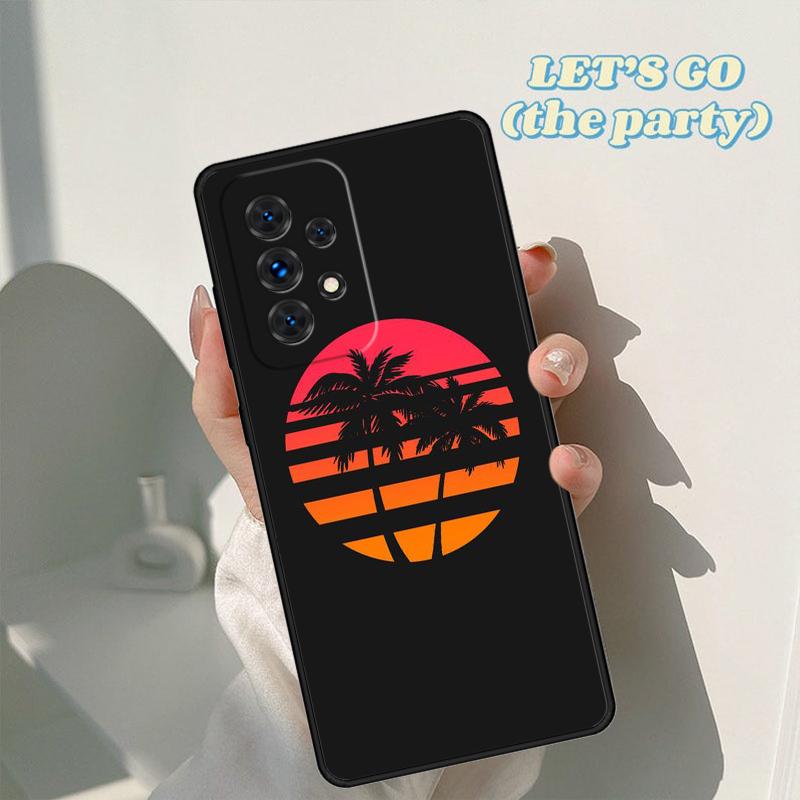 Чехол для телефона 80-х Retrowave Неоновые пальмы Для Samsung Galaxy A42 A31 A40 A51 A71 A32 A80 A52 A72 A73 A21S A50 A70 A11 A12