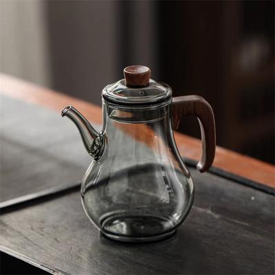 Имитация Song 280 мл Маленький стеклянный чайник с отверстием для фильтра, термостойкий чайник для заваривания зеленого чая, чайный сервиз Kungfu Flower