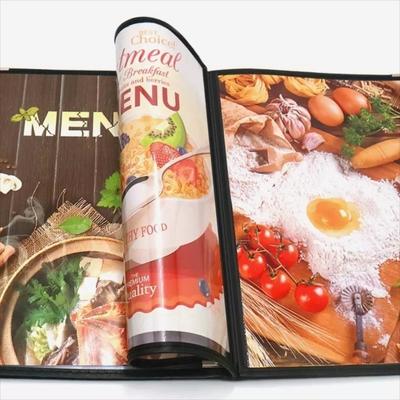 Многоразовая ПВХ Прозрачная Обложка для Меню Складная Раскладушка Папка для Документов Папка на Кольцах Бар Кафе