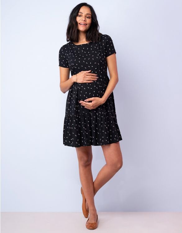 Повседневное платье для беременных INEZ Black Dot [Seraphin] Платье, Кормление грудью, Женское