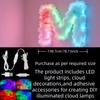 3D Cloud Lamp USB-Powered Smart Lamp DIY Letter-Shaped Bedroom Night Light Game Room Ambient Lighting Birthday Party Decorative Lights