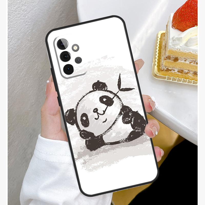 Милый Мультяшный Чехол-Панда Для Samsung Galaxy A54 A34 A14 A15 A35 A55 A52 A32 A12 A51 A71 A33 A23 A13 A53 Чехол