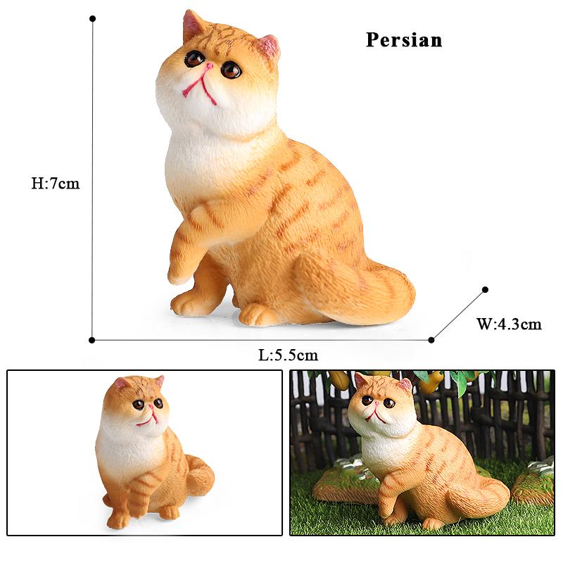 Oenux Кошачий игровой комплекс Китти Бобтейл Сиамский Сфинкс Регдолл Модель Фигурка Фигурка Милое украшение Домашнее животное Детская игрушка Подарок