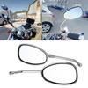 2 pcs Set Motorcycle Black l bar & R Bar Retro Side Rearview Mirror 10mm