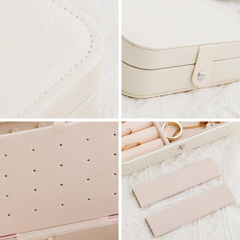 Jewelry Storage Box Double-layer Earrings Necklace Storage Box Portable Travel Jewelry Box Large Capacity Jewelry Display Box