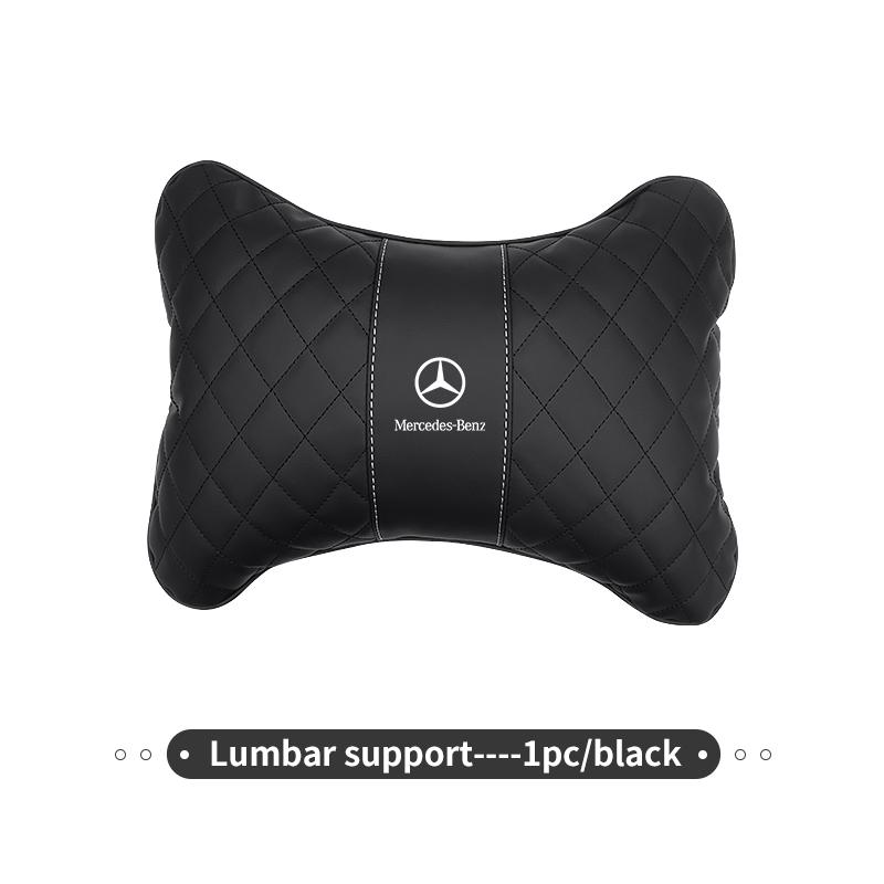 Car Headrest Neck Pillow Seat Neck Lumbar Support Waist Cushion For Benz AMG A C E S G Class W201 W210 W108 W204 W205 W203 BL1