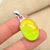 Yellow Australian Triplet Opal Gemstone Solid 925 Sterling Silver Antique Pendant Jewelry