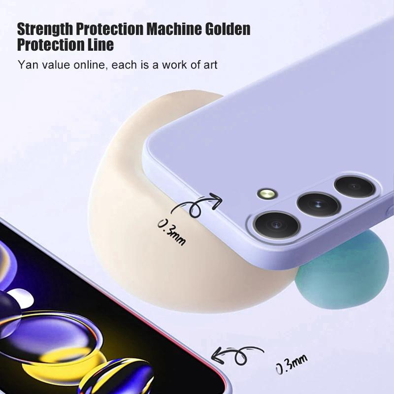 10 Colors Luxury Liquid Silicone Phone Case Cover for Samsung Galaxy S25 S25+ S24 FE Ultra A06 A16 A26 A36 A56 5G A05 A05S A15 A25 A35 A55