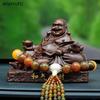 Home Decoration Accessories Resin Handicrafts Car Ornaments The Maitreya Buddha Statue In the Car Attracts Wealth 1pcs Gift