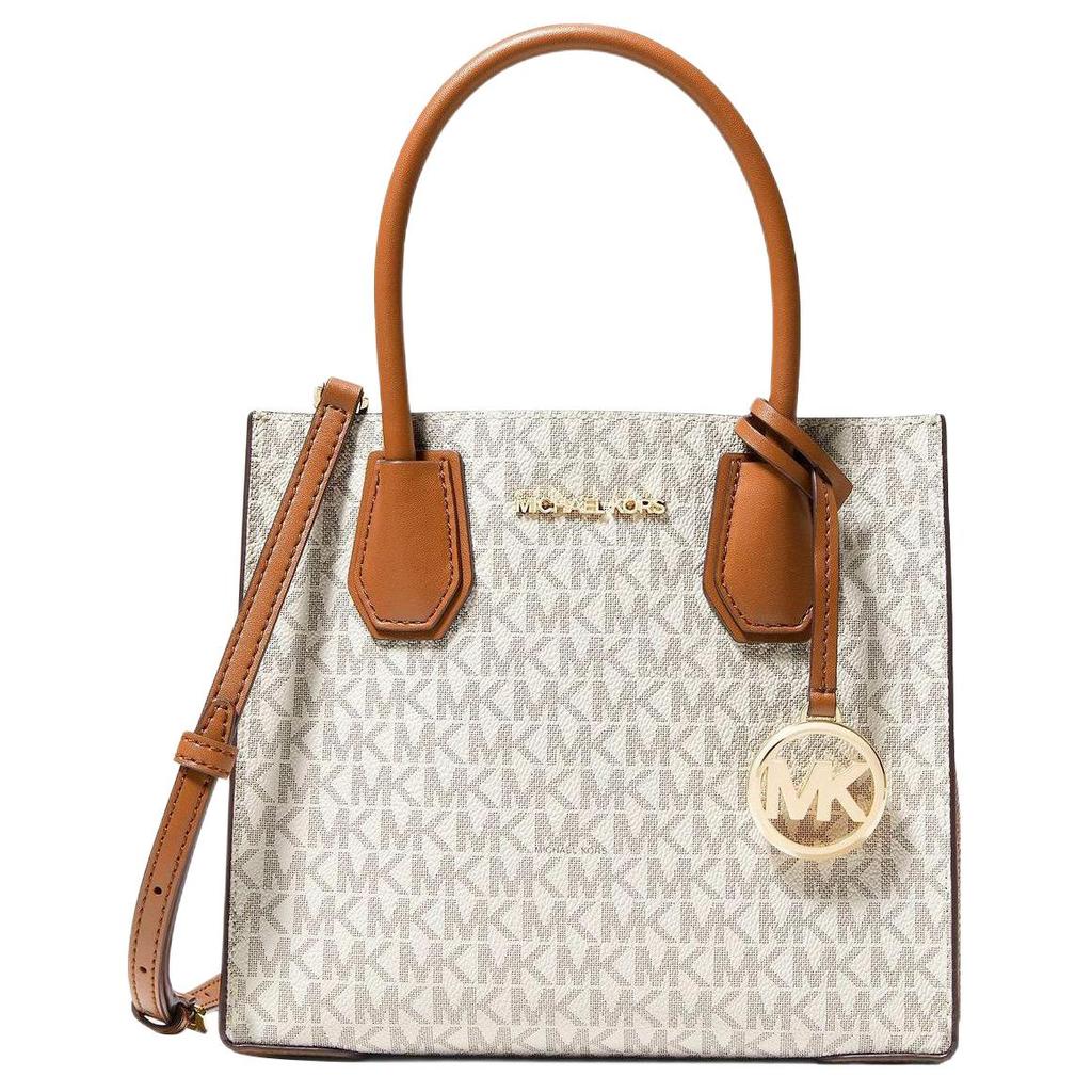 Michael Kors Классическая винтажная сумка-тоут с принтом-монограммой, складная, для поездок, женская, цвет Ванильно-белый 35S1GM9M2B-VANILLA