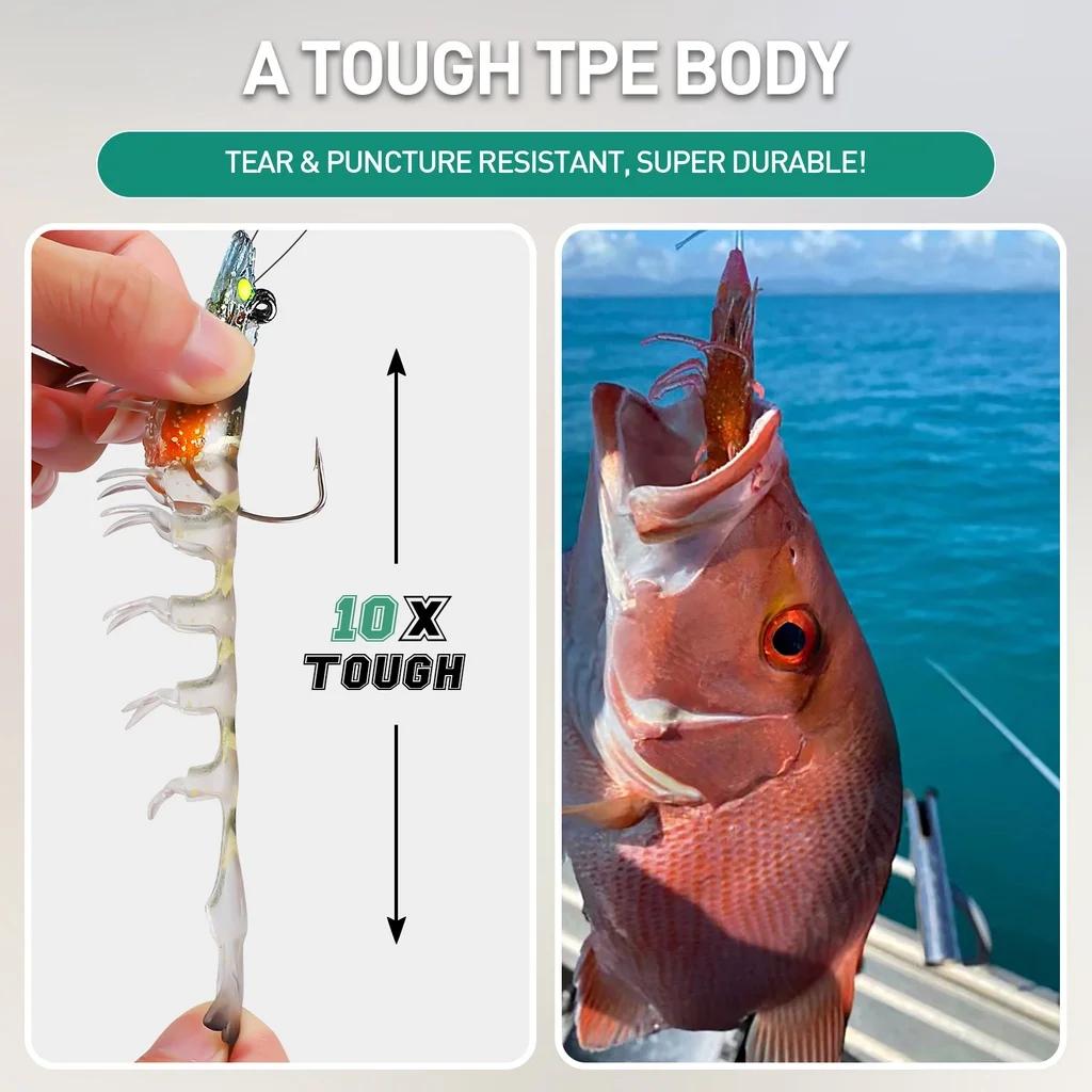 Креветки 3шт мягкие силиконовые приманки имитация креветок рыболовная наживка для ловли на крючок для пресной и соленой воды для ловли окуня форелевые снасти