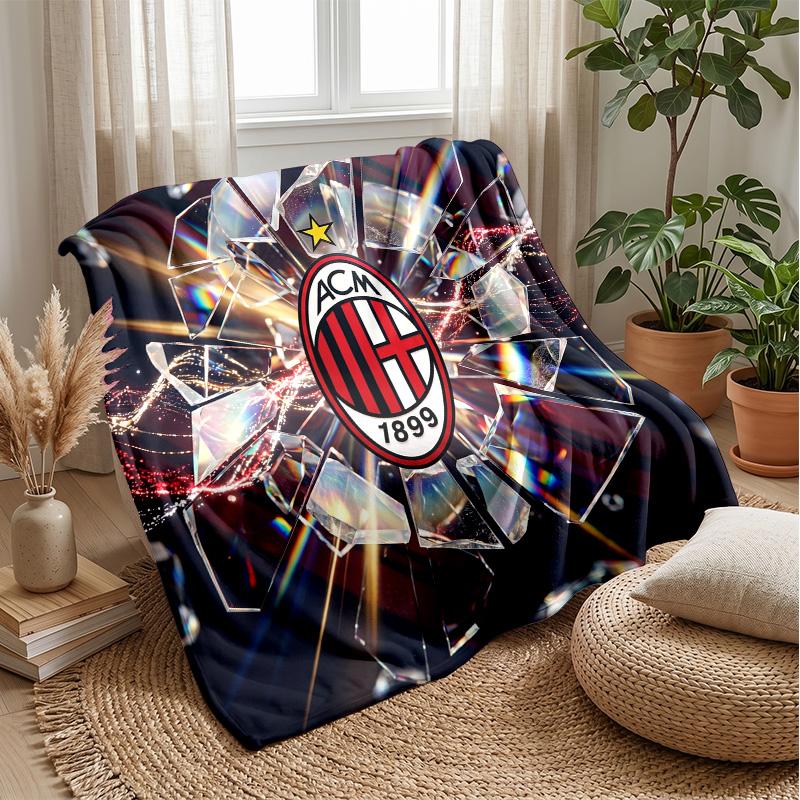 AC Milan Theme blanket Soft Flannel Blanket Plush Throw Blanket Cozy Sofa Bed Blanket for Home Decor
