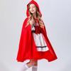 Halloween Little Red Riding Hood Costume Red Cape Cosplay Stage Costume, Girl Cosplay