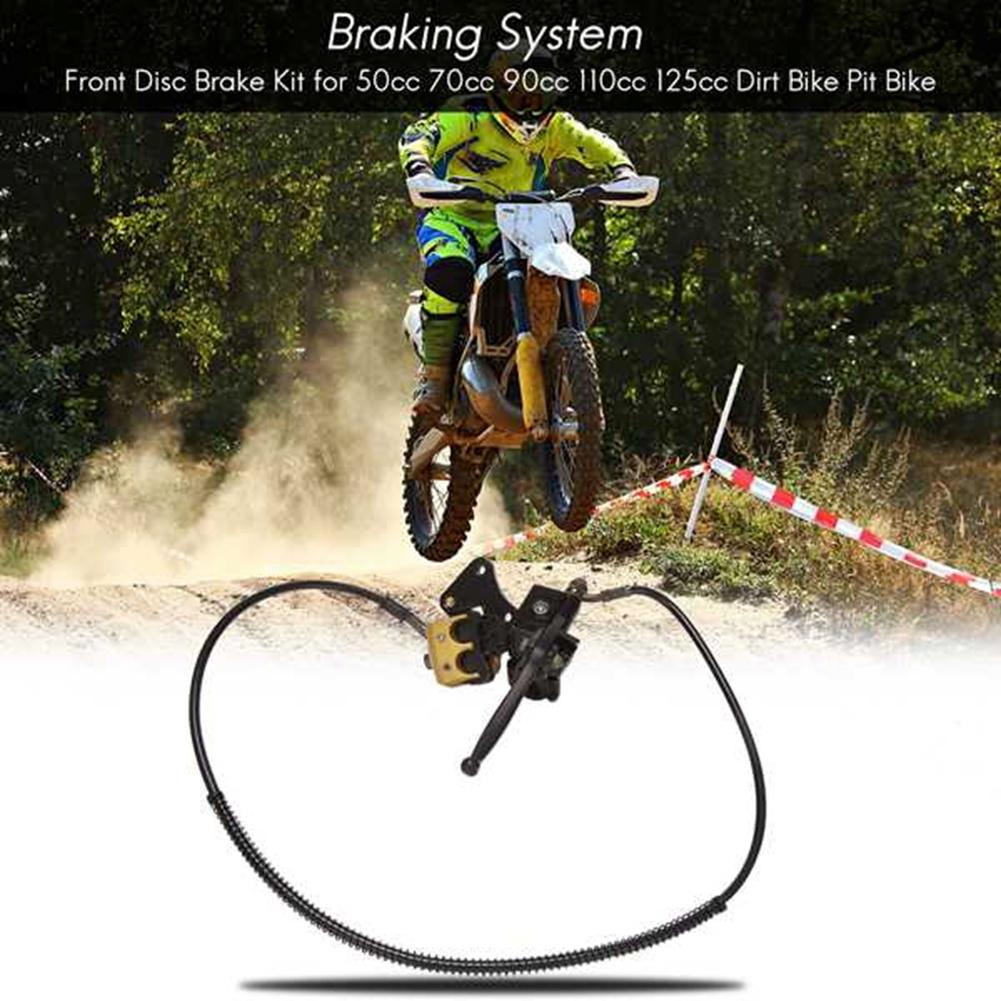 A64M-Motorcycle Front/Rear Hydraulic Disc Brake Kit For Most 50Cc-125Cc Motocross Pit Dirt Bikes BBR TTR CRF 50 XR Apollo